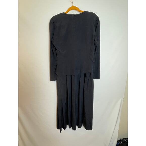 Vintage Karin Stevens Embroidered Dress - Size 10 - Gorgeous Detail! - Picture 4 of 7